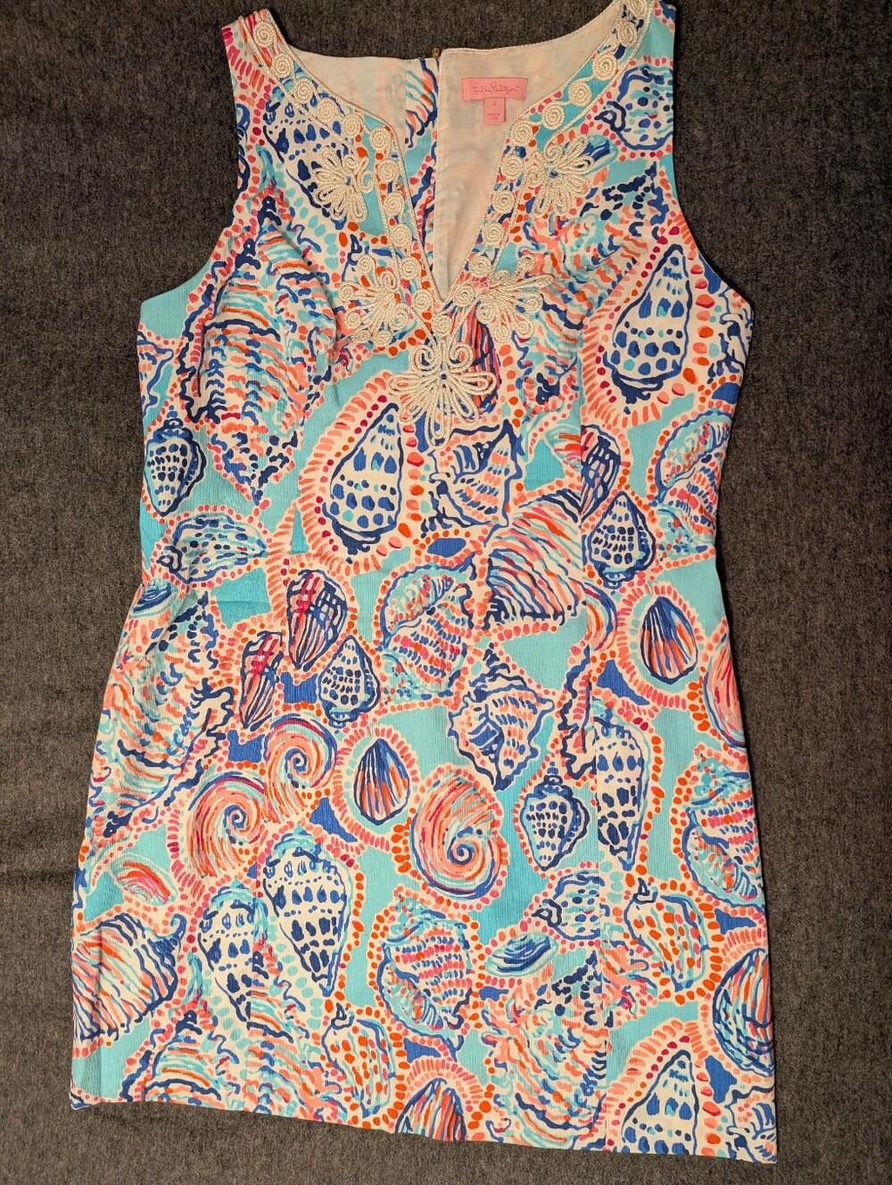 Lilly Pulitzer Gabby Shift Dress Sz 12 Seashells